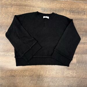 Double Zero Wide Sleeve Women's Oversized Black Sweater Medium